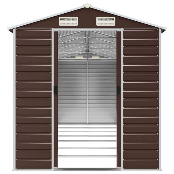 Gerätehaus Braun 191x640x198 cm Verzinkter Stahl