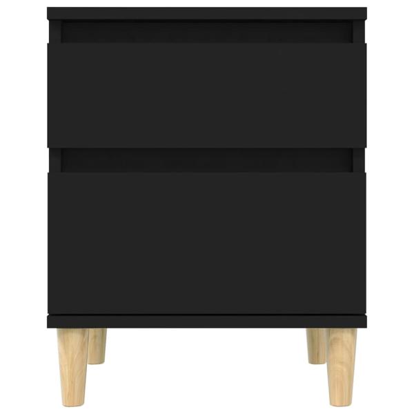 Nachttische 2 Stk. Schwarz 40x35x50 cm