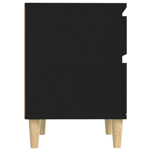 Nachttische 2 Stk. Schwarz 40x35x50 cm