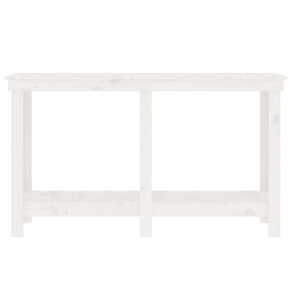 Werkbank Weiß 140x50x80 cm Massivholz Kiefer
