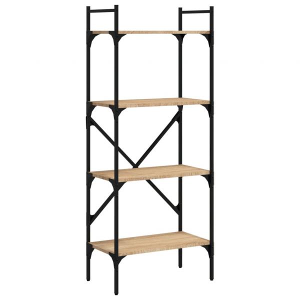 Bücherregal 4 Fächer Sonoma-Eiche 56x31,5x138,5cm Holzwerkstoff