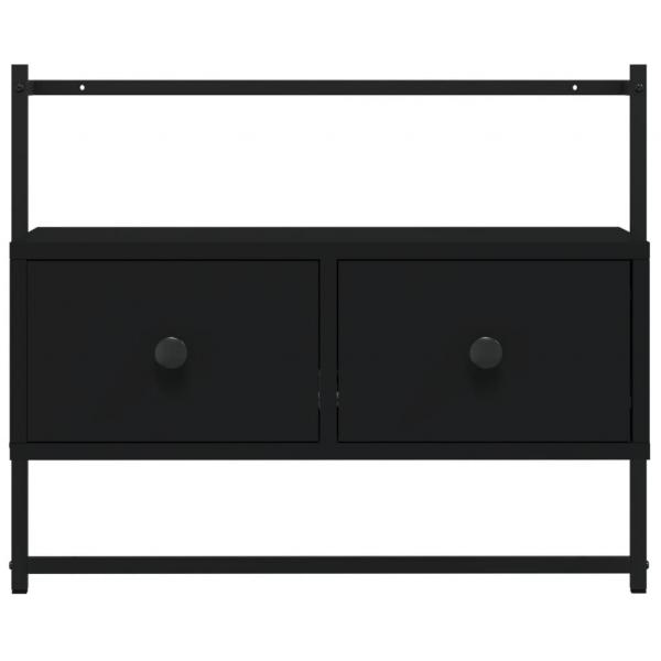 TV-Wandschrank Schwarz 60,5x30x51 cm Holzwerkstoff
