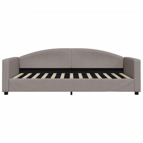 Tagesbett Ausziehbar mit Schubladen Taupe 100x200 cm Stoff