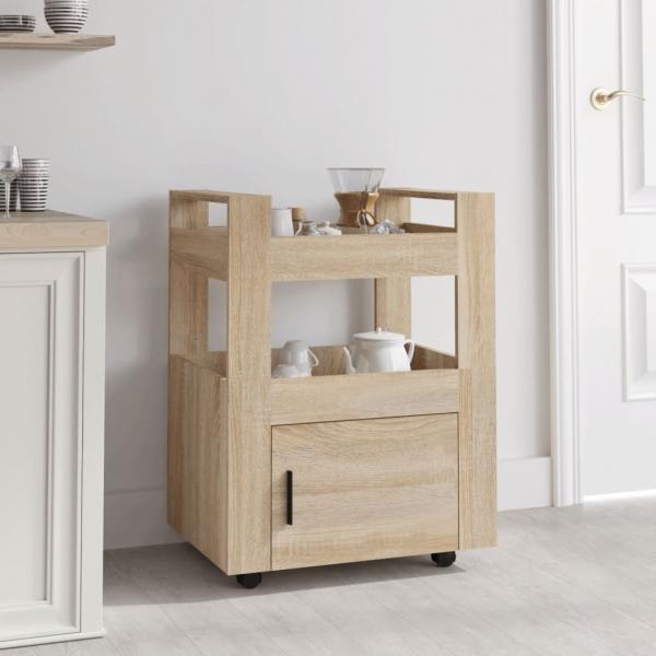 ARDEBO.de - Küchenwagen Sonoma-Eiche 60x45x80 cm Holzwerkstoff