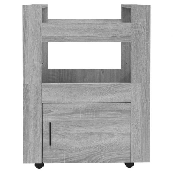 Küchenwagen Grau Sonoma 60x45x80 cm Holzwerkstoff