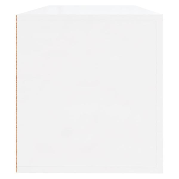 Wand-Schuhschrank Hochglanz-Weiß 100x35x38 cm Holzwerkstoff