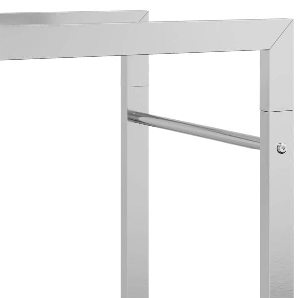 Brennholzregal 50x28x56 cm Edelstahl