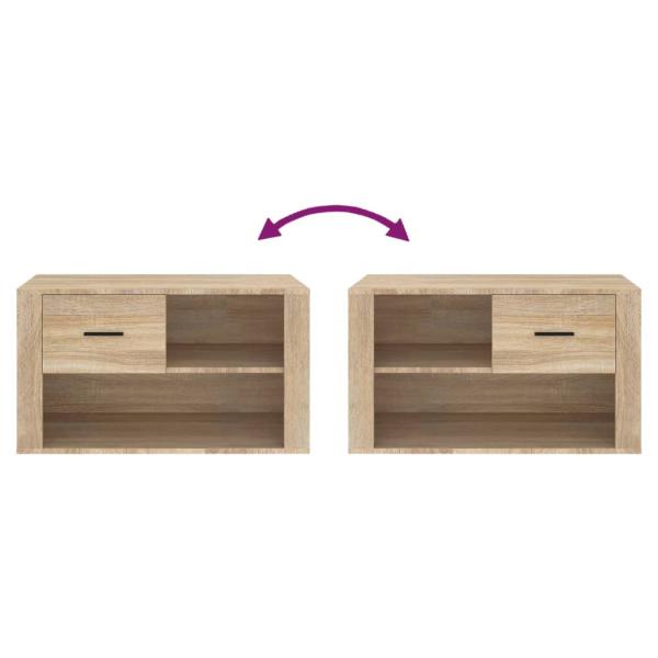Schuhschrank Sonoma-Eiche 80x35x45 cm Holzwerkstoff