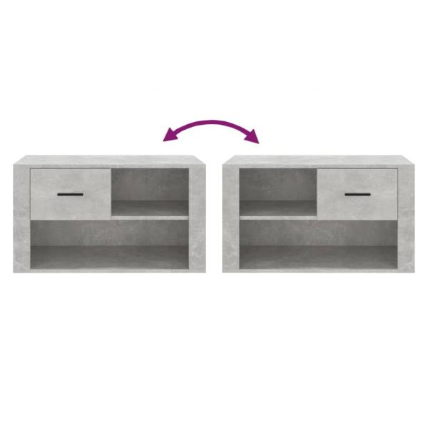 Schuhschrank Betongrau 80x35x45 cm Holzwerkstoff