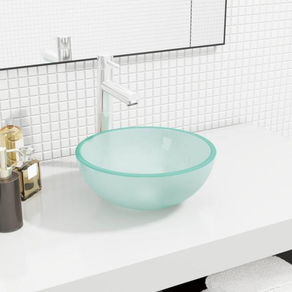 ARDEBO.de - Waschbecken Hartglas 30x12 cm Matt