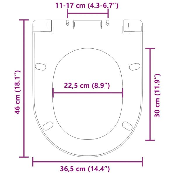 Toilettensitz mit Absenkautomatik und Quick-Release-Design Weiß