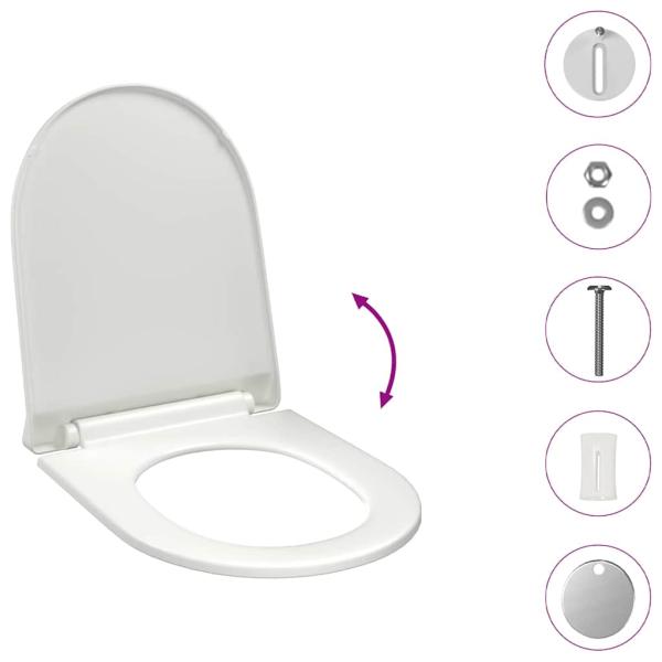 Toilettensitz mit Absenkautomatik und Quick-Release-Design Weiß