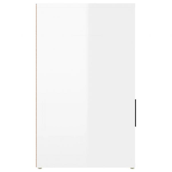 Nachttisch Hochglanz-Weiß 50x36x60 cm Holzwerkstoff