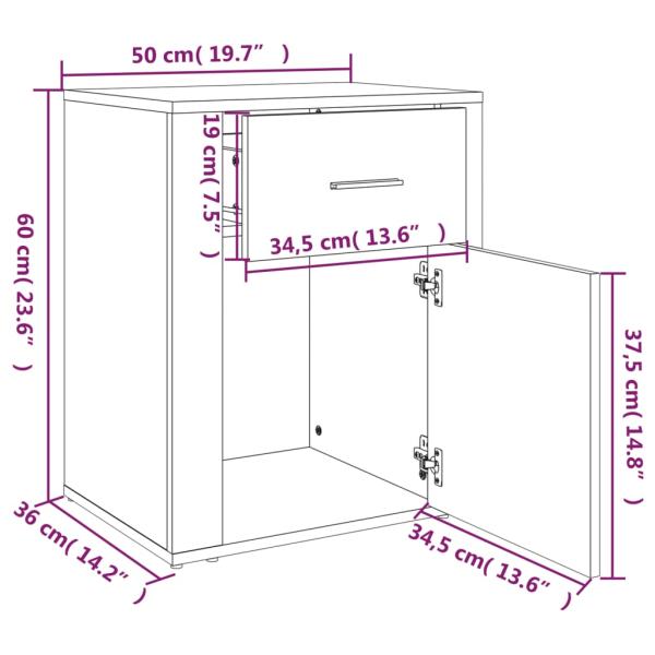Nachttisch Sonoma-Eiche 50x36x60 cm Holzwerkstoff