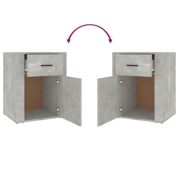 Nachttisch Betongrau 50x36x60 cm Holzwerkstoff