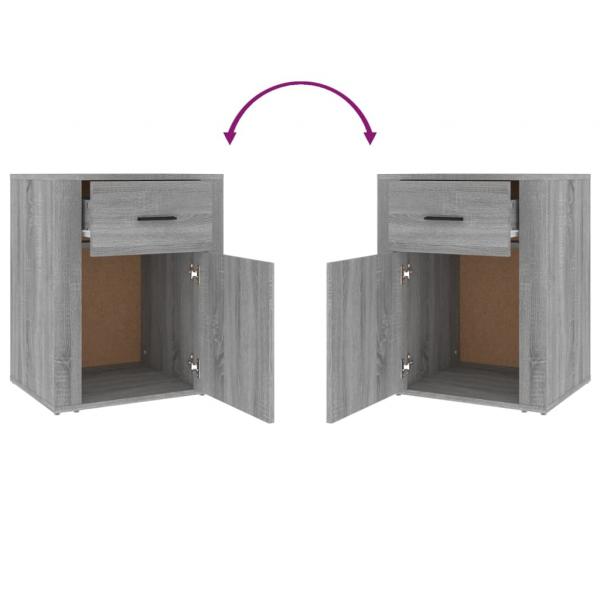 Nachttisch Grau Sonoma 50x36x60 cm Holzwerkstoff