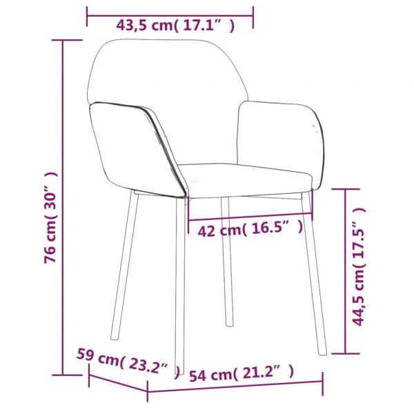 Esszimmerstühle 2 Stk. Creme Samt
