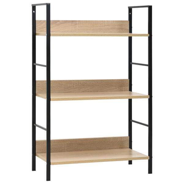 ARDEBO.de - Bücherregal 3 Regalböden Eiche 60×27,6×90,5 cm Holzwerkstoff