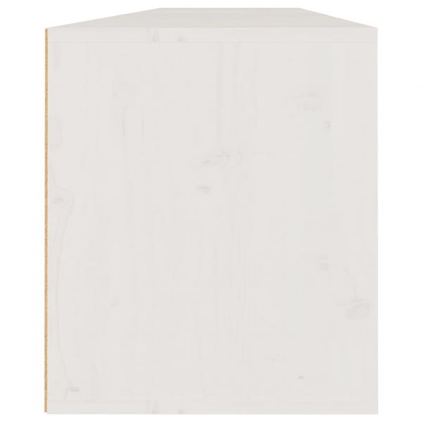 Wandschränke 2 Stk. Weiß 80x30x35 cm Massivholz Kiefer