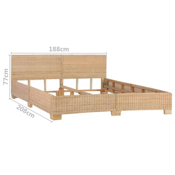 Bettrahmen Handgewebt Echtes Rattan 180×200 cm