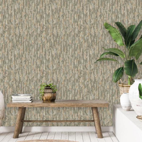 ARDEBO.de - DUTCH WALLCOVERINGS Tapete Phoenix Grün und Beige