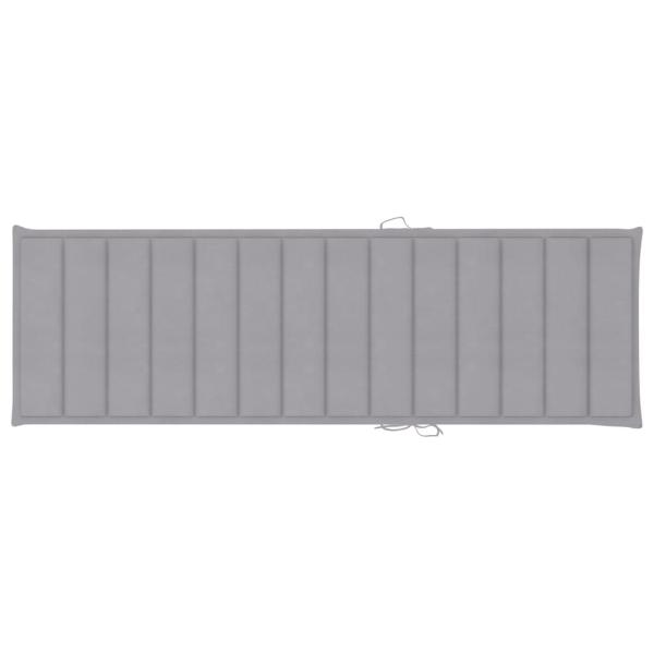 Sonnenliege mit Auflage Akazie Massivholz 