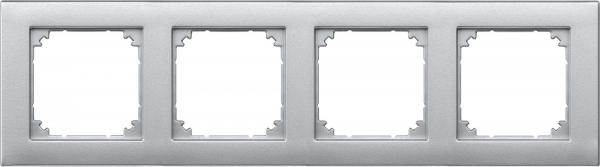 ARDEBO.de Merten 486460 M-PLAN-Rahmen, 4fach, Aluminium matt
