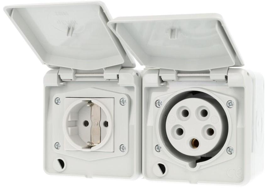 MENNEKES (4202) Cepex-Doppelsteckdose, grau