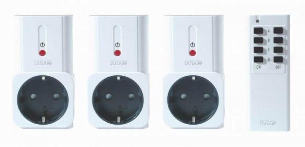 ARDEBO.de M-E FLS 100 Funk-Lichtschalter-System, 3-er Set (50033)