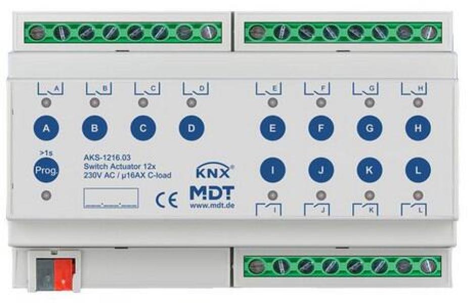 ARDEBO.de MDT AKS-1216.03 Schaltaktor 12-fach, RE, 230VAC, 16A