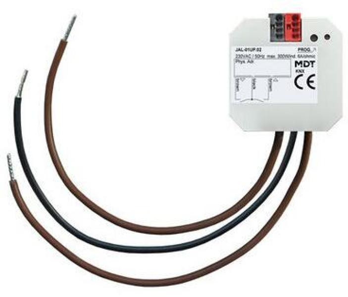 ARDEBO.de MDT JAL-01UP.02 Jalousieaktor 1-fach, REG, 10A, für Motoren 230VAC bis 600W