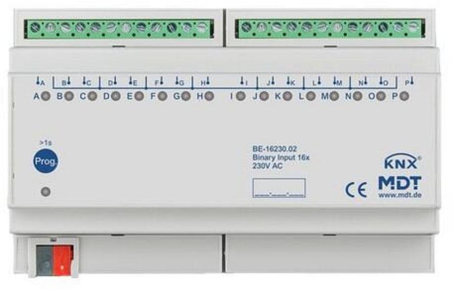 ARDEBO.de MDT BE-16230.02 Binäreingang 16-fach, REG, Eingänge 230VAC