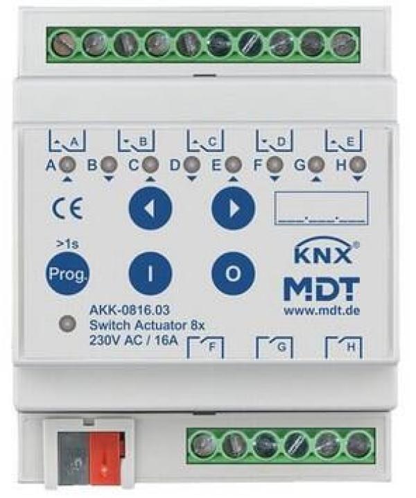 ARDEBO.de MDT AKK-0816.03 Schaltaktor 8-fach, REG, 230VAC, 16A