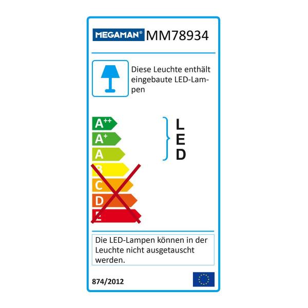 Megaman MM78934 LED-Strahler, Dual Beam Technologie, 12W, 950lm, 2800K, silber