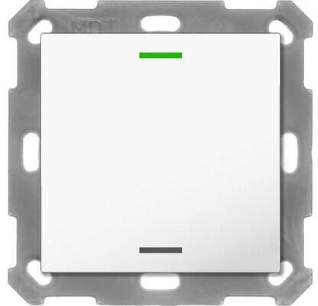 ARDEBO.de MDT BE-TAL55T1.01 Taster Light 55 1-fach, Ausführung Neutral, mit Temperatursensor, reinweiß glänzend