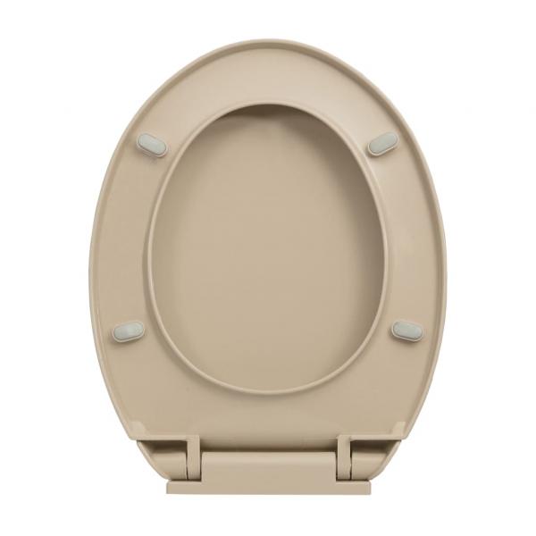 Toilettensitz mit Absenkautomatik Beige Oval