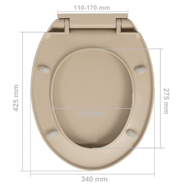 Toilettensitz mit Absenkautomatik Beige Oval