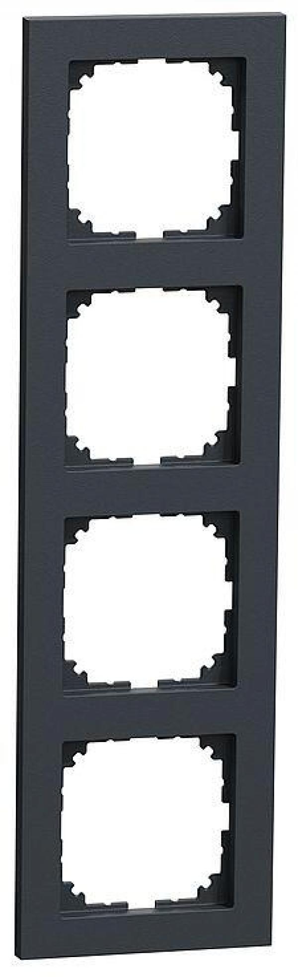 ARDEBO.de Merten MEG4040-3614 Rahmen, M-Pure, 4fach, anthrazit
