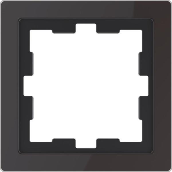 ARDEBO.de Merten D-Life Glas Rahmen, 1fach, onyxschwarz (MEG4010-6503)