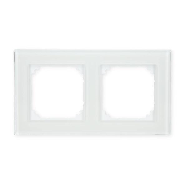 ARDEBO.de Merten MEG4020-2320 Echtglasrahmen, Kristallweiß, 2fach