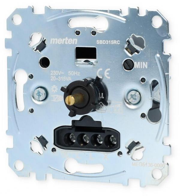 ARDEBO.de Merten Drehdimmer-Einsatz für kapazitive Last, 20-315 W (MEG5136-0000)