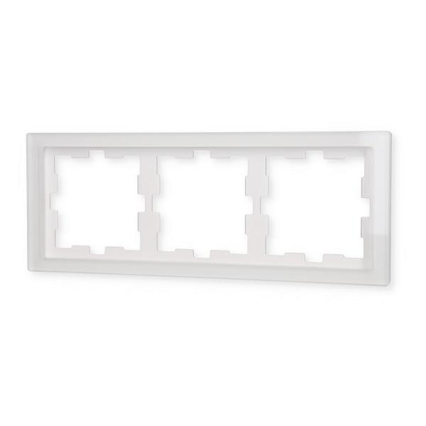 Merten D-Life Glas Rahmen, 3fach, kristallweiß (MEG4030-6520)