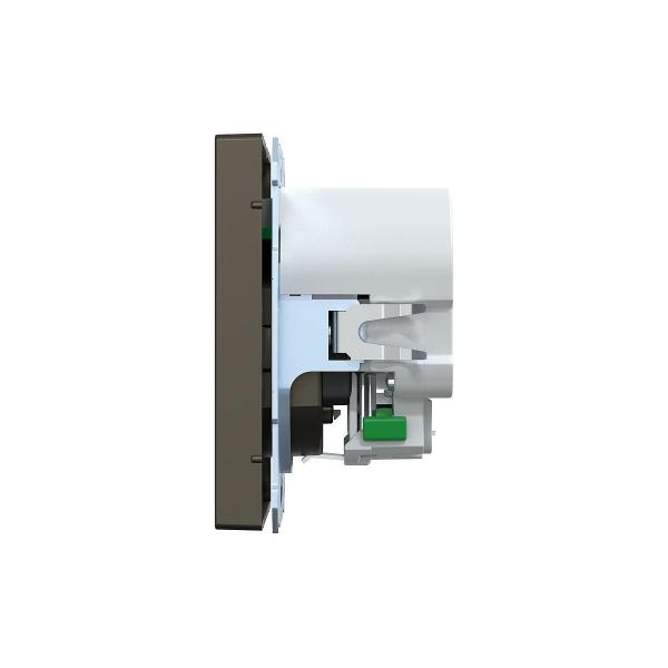 Merten MEG2367-6052 SCHUKO Steckdose mit USB-Ladegerät Typ A und Typ C / 3,0 A, System Design, moccametallic