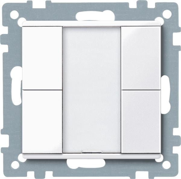 ARDEBO.de Merten Taster, System M, 2fach plus, aktivweiß glänzend (617225)