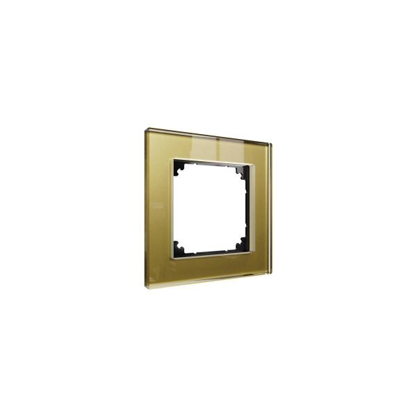 ARDEBO.de Merten MEG4010-2341 Echtglasrahmen, M-Plan, 1fach, Gold