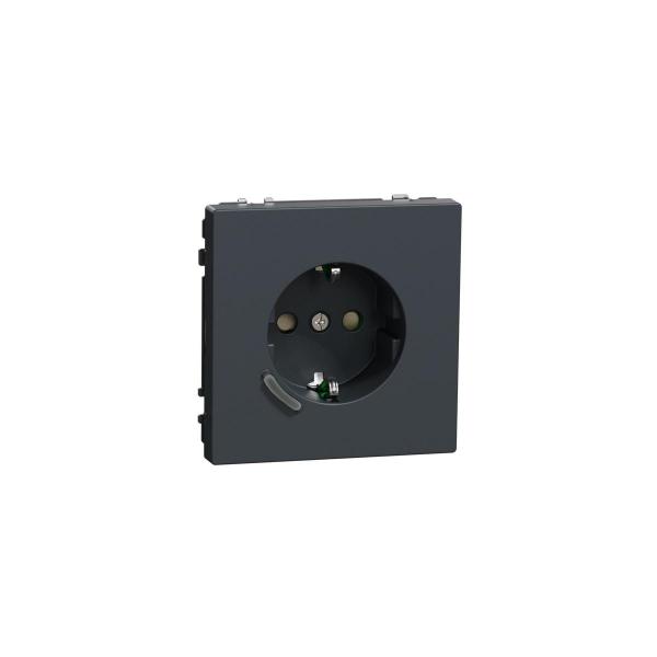 ARDEBO.de Merten MEG2380-6034 Wiser Connected SCHUKO-Steckdose 16A, System Design, Thermoplast lackiert, Anthrazit