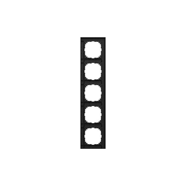 Merten MEG4050-3603 M-Pure-Rahmen 5fach, Ocean Plastic, Schwarz Matt