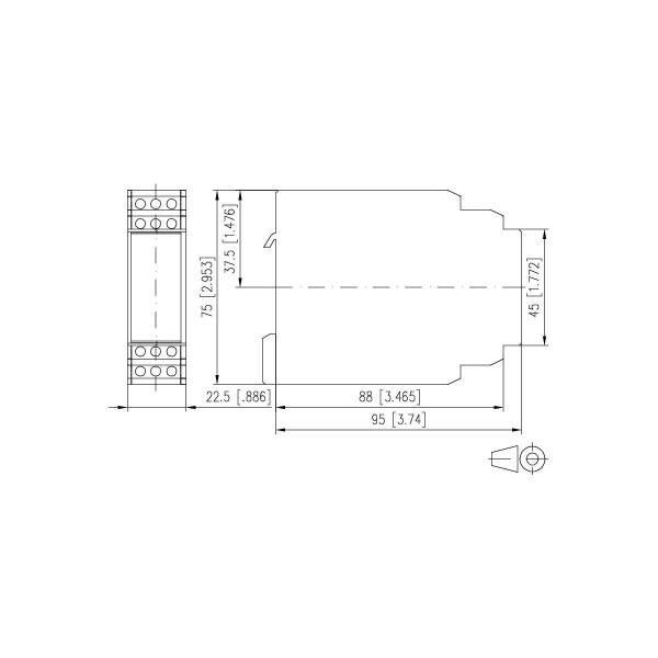 Metz Connect 11031505 Thermistorrelais TMR-E12 ohne Fehlerspeicher, 230 V AC, 4A, 1 Wechsler