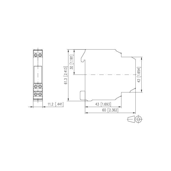 Metz Connect 11061505 Koppelbaustein KRA-M6/21, 1 Wechsler, 230 V AC