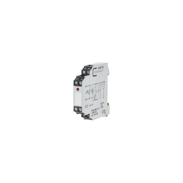 ARDEBO.de Metz Connect 11061913 Koppelbaustein KRA-M8/21-21, 2 Wechsler, 24 V AC/DC